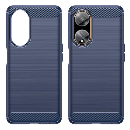 For Oppo A1 5G / A98 5G / F23 5G Soft TPU Phone Case Carbon Fiber Texture Brushed Phone Cover