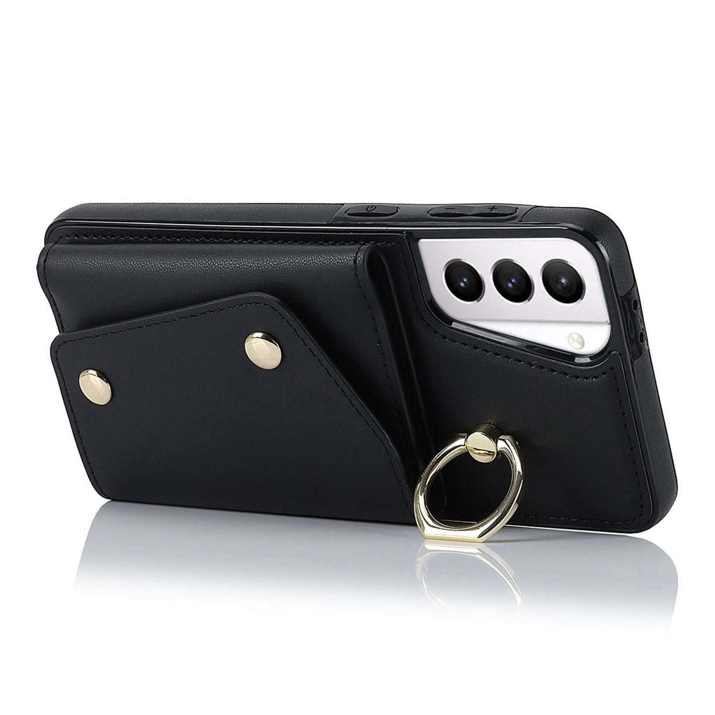 For Samsung Galaxy S21 4G / 5G Kickstand Case Zipper Wallet PU Leather Coated TPU Crossbody Phone Cover