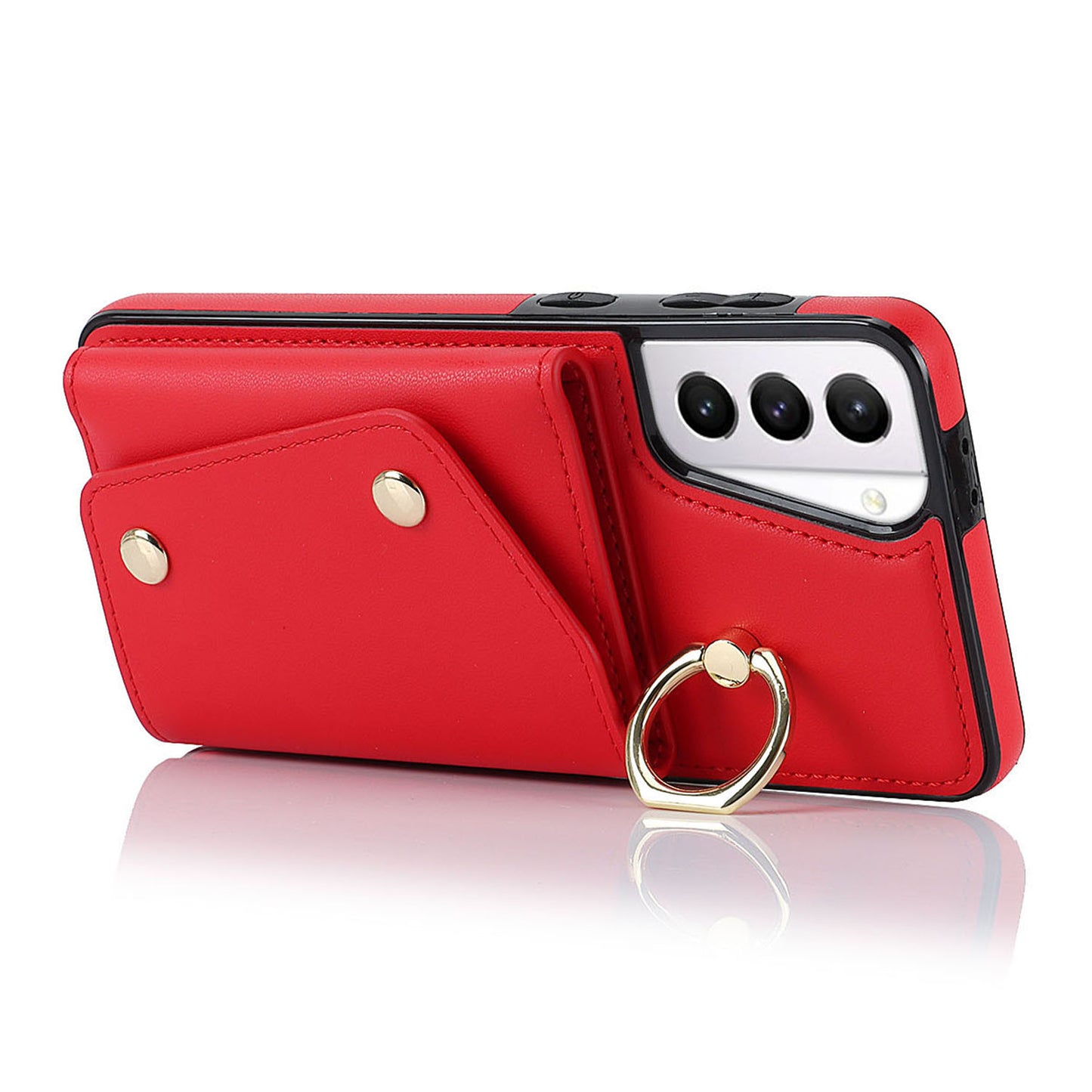 For Samsung Galaxy S21 4G / 5G Kickstand Case Zipper Wallet PU Leather Coated TPU Crossbody Phone Cover