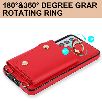 For Samsung Galaxy S21 4G / 5G Kickstand Case Zipper Wallet PU Leather Coated TPU Crossbody Phone Cover