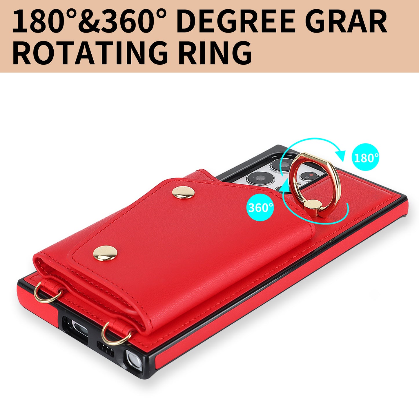 Zipper Wallet Phone Case for Samsung Galaxy S22 Ultra 5G PU Leather Coated TPU Cover with Ring Kickstand