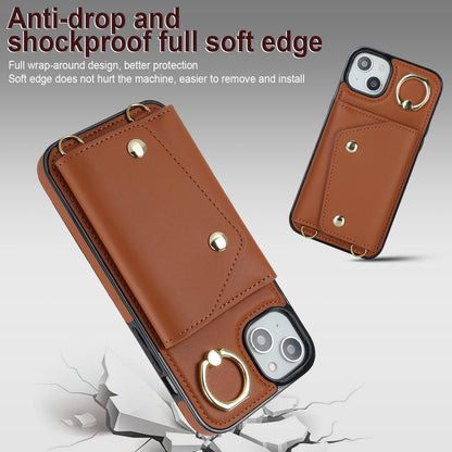 For iPhone 12 mini Leather Coated TPU Phone Kickstand Case Zipper Wallet Crossbody Phone Cover