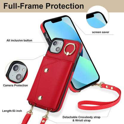 For iPhone 12 mini Leather Coated TPU Phone Kickstand Case Zipper Wallet Crossbody Phone Cover