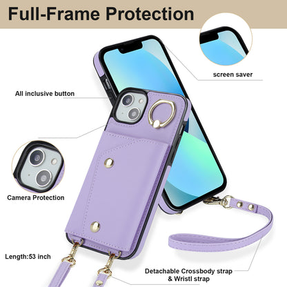 For iPhone 12 mini Leather Coated TPU Phone Kickstand Case Zipper Wallet Crossbody Phone Cover