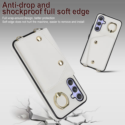 Phone Case for Samsung Galaxy A14 5G PU Leather Coated TPU Cover with Zipper Wallet Kickstand