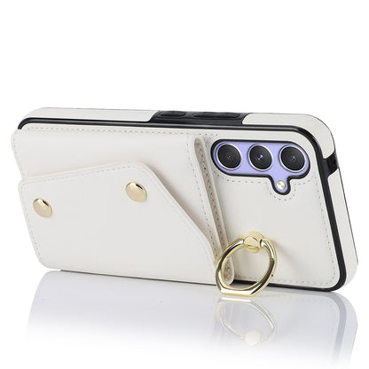 Phone Case for Samsung Galaxy A14 5G PU Leather Coated TPU Cover with Zipper Wallet Kickstand