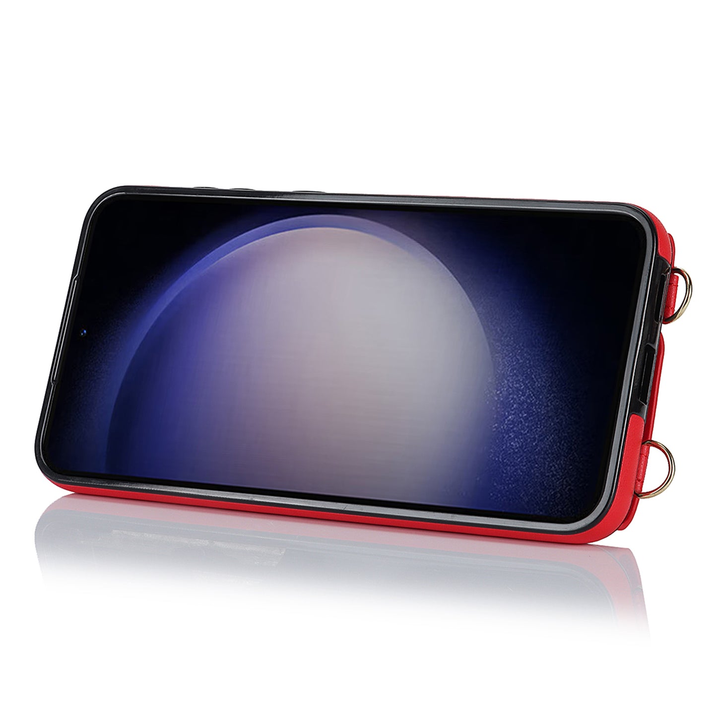 Crossbody Phone Case for Samsung Galaxy S23+ Kickstand Zipper Wallet PU Leather Coated TPU Cover