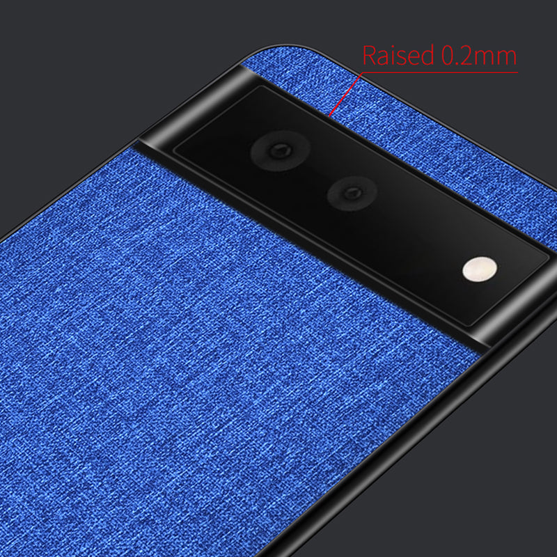 For Google Pixel 8 Cloth Texture PC+TPU Phone Cover Anti-fall Cell Phone Case