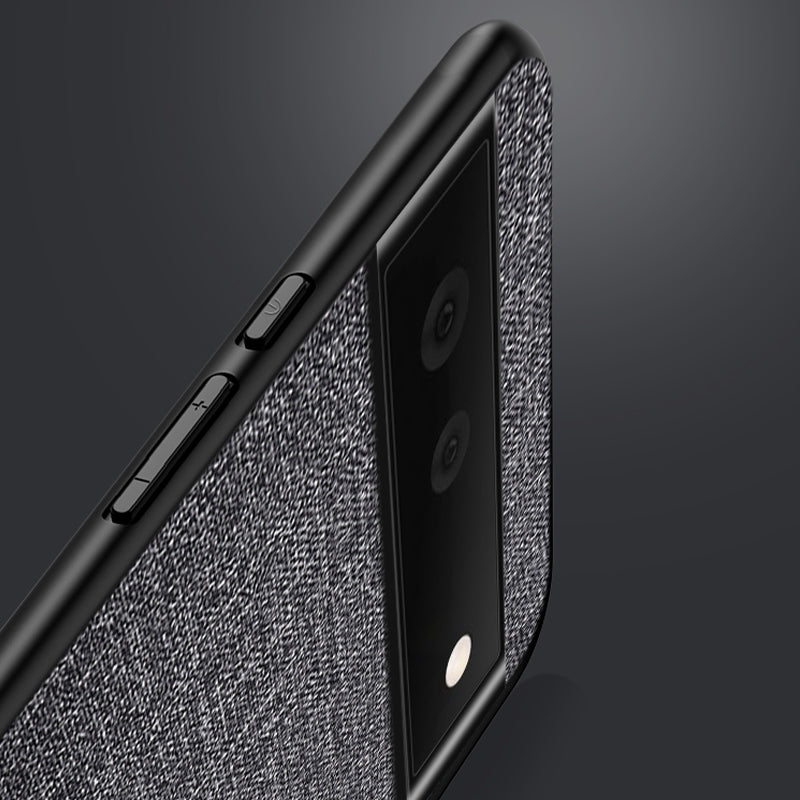 For Google Pixel 8 Cloth Texture PC+TPU Phone Cover Anti-fall Cell Phone Case