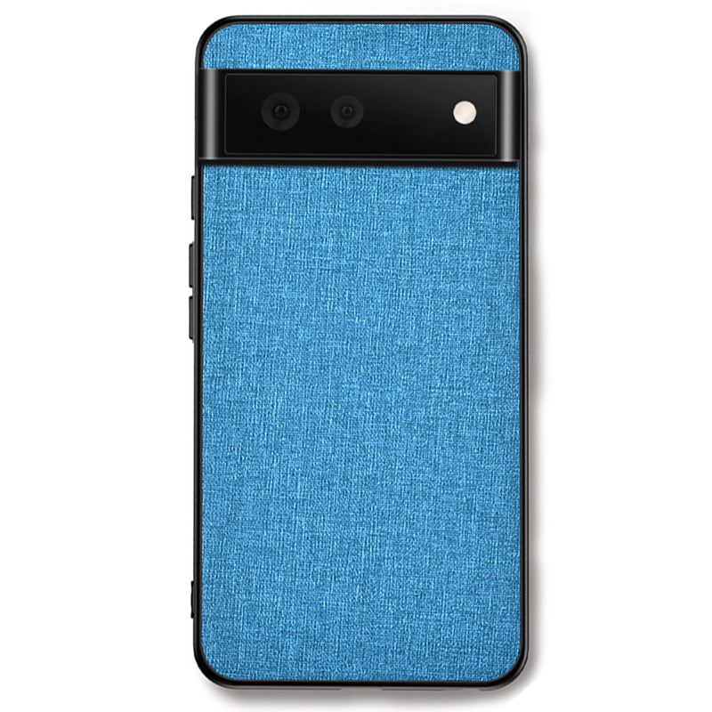 For Google Pixel 8 Cloth Texture PC+TPU Phone Cover Anti-fall Cell Phone Case