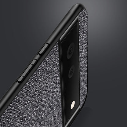 For Google Pixel 8 Cloth Texture PC+TPU Phone Cover Anti-fall Cell Phone Case
