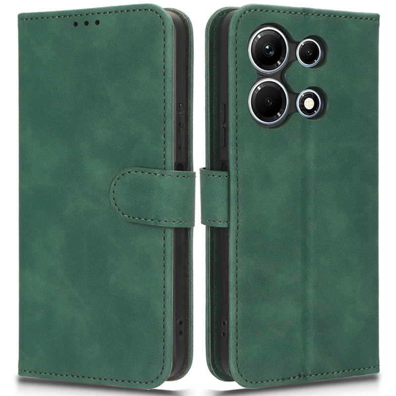 Skin-touch Leather Case for Infinix Note 30 5G , Stand Wallet Protective Phone Cover