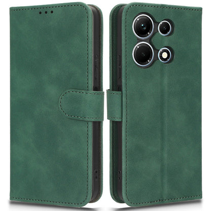 Skin-touch Leather Case for Infinix Note 30 5G , Stand Wallet Protective Phone Cover