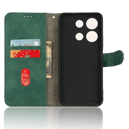 Skin-touch Leather Case for Infinix Note 30 5G , Stand Wallet Protective Phone Cover