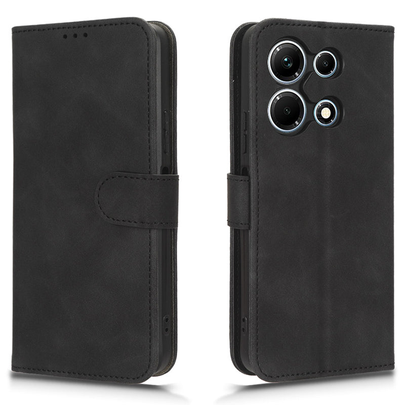 Skin-touch Leather Case for Infinix Note 30 5G , Stand Wallet Protective Phone Cover