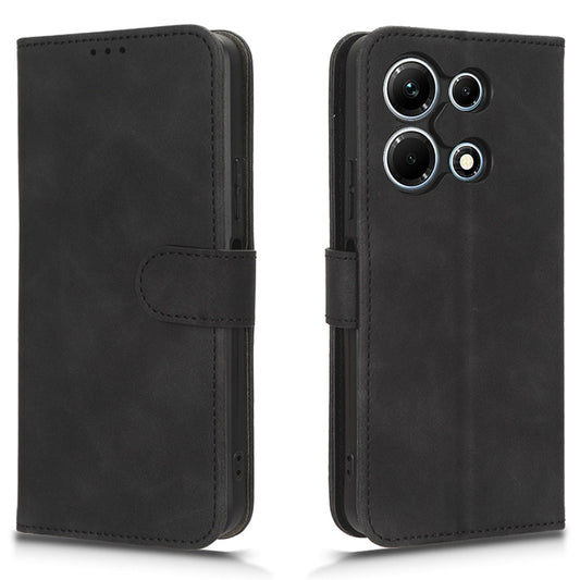 Skin-touch Leather Case for Infinix Note 30 5G , Stand Wallet Protective Phone Cover