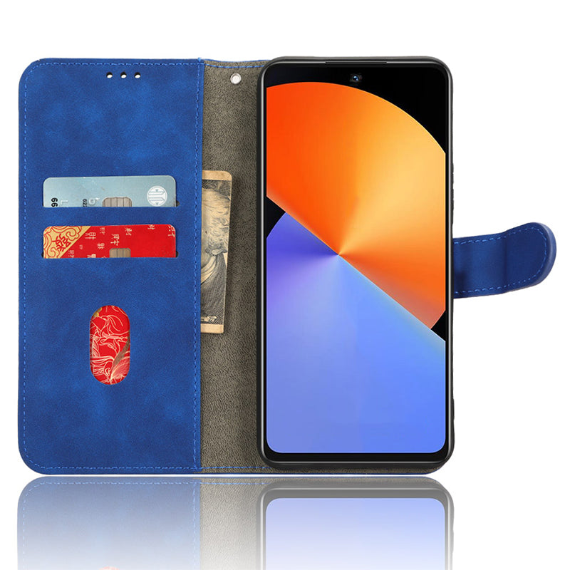 Skin-touch Leather Case for Infinix Note 30 5G , Stand Wallet Protective Phone Cover