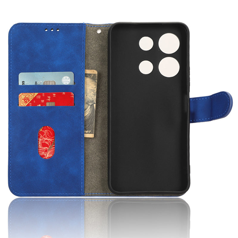 Skin-touch Leather Case for Infinix Note 30 5G , Stand Wallet Protective Phone Cover