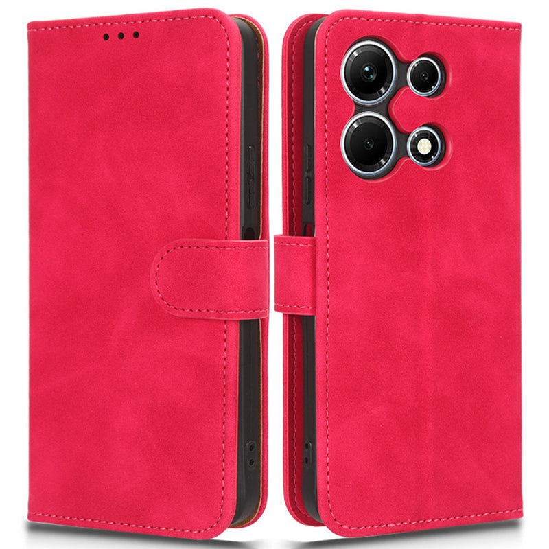 Skin-touch Leather Case for Infinix Note 30 5G , Stand Wallet Protective Phone Cover