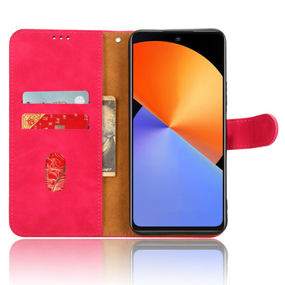 Skin-touch Leather Case for Infinix Note 30 5G , Stand Wallet Protective Phone Cover