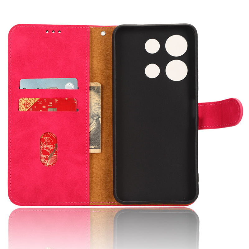 Skin-touch Leather Case for Infinix Note 30 5G , Stand Wallet Protective Phone Cover