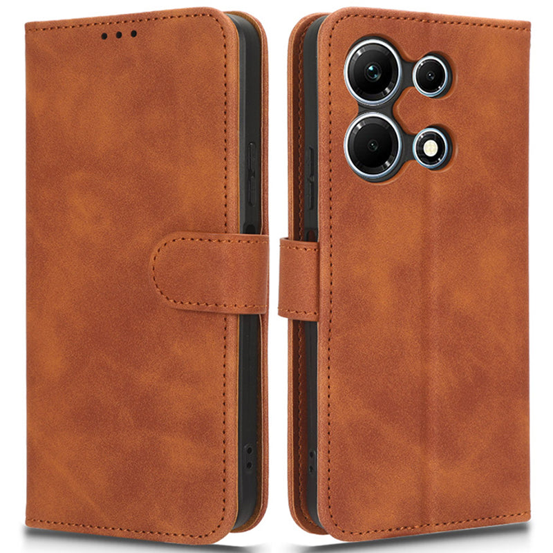 Skin-touch Leather Case for Infinix Note 30 5G , Stand Wallet Protective Phone Cover