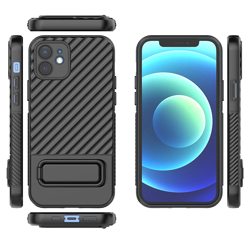 Phone Case for iPhone 12 , Kickstand Phone Back Protector Anti-dust TPU Phone Cover