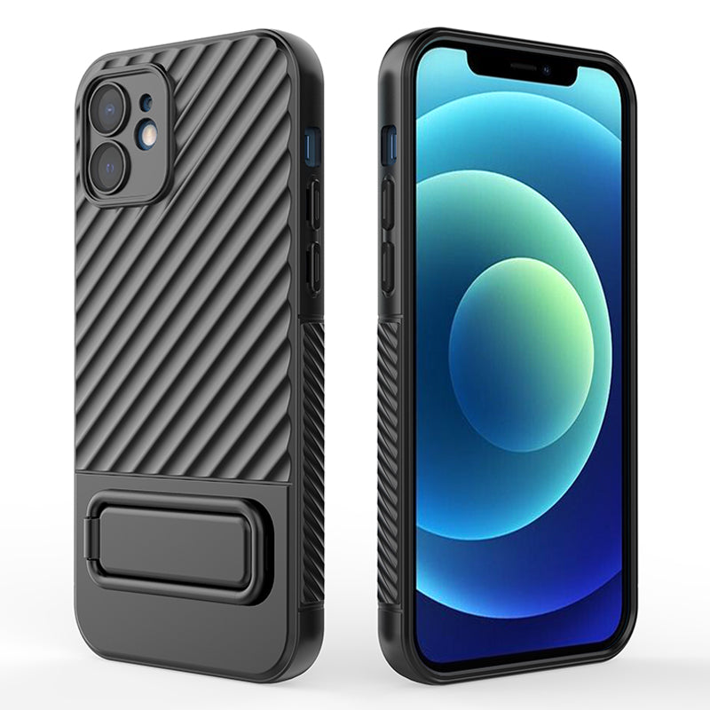 Phone Case for iPhone 12 , Kickstand Phone Back Protector Anti-dust TPU Phone Cover