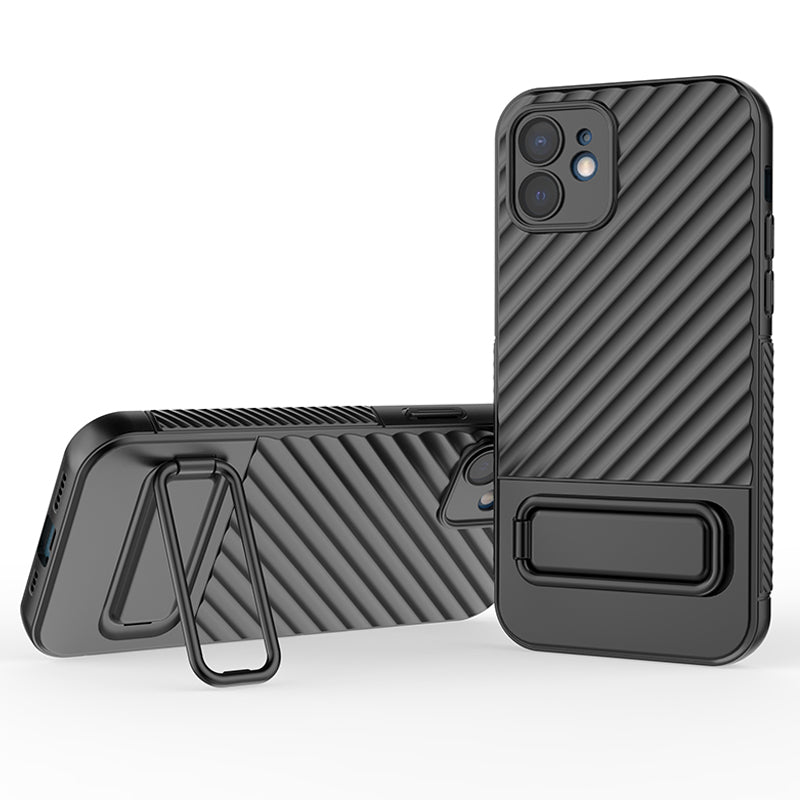 Phone Case for iPhone 12 , Kickstand Phone Back Protector Anti-dust TPU Phone Cover