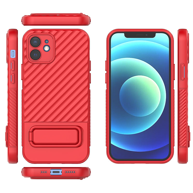 Phone Case for iPhone 12 , Kickstand Phone Back Protector Anti-dust TPU Phone Cover