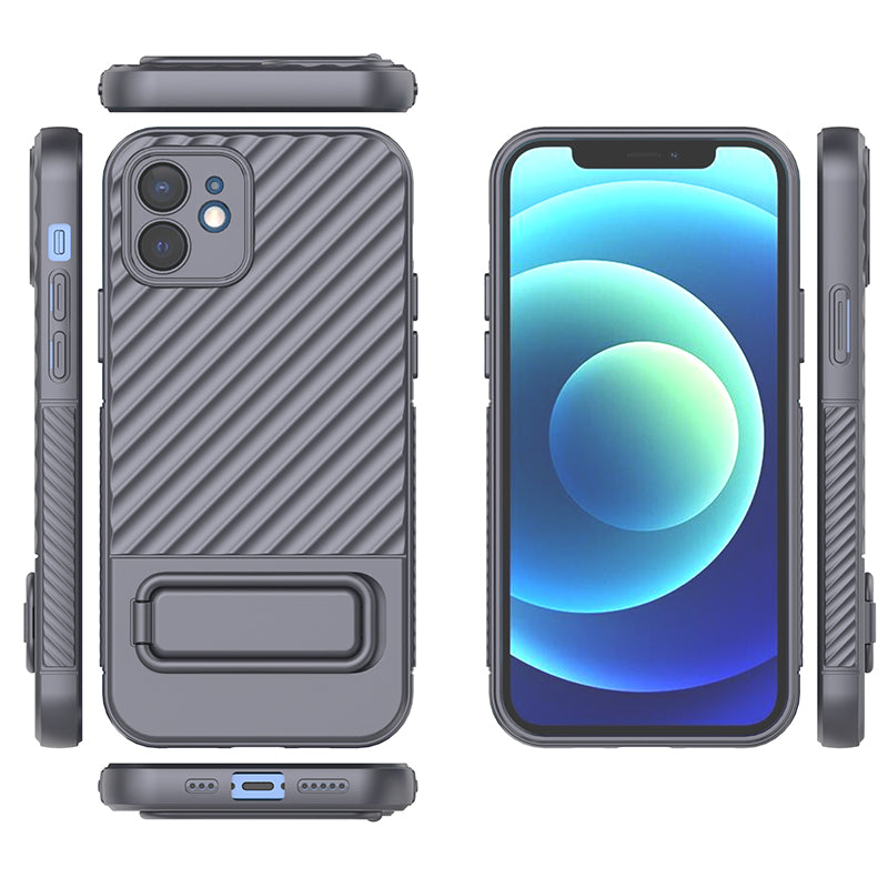 Phone Case for iPhone 12 , Kickstand Phone Back Protector Anti-dust TPU Phone Cover