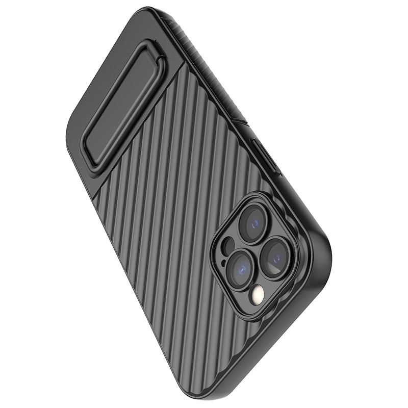 Anti-Scratch Phone Cover for iPhone 12 Pro , Kickstand Design Shockproof TPU Phone Case