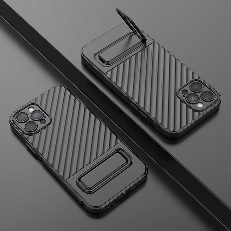 Anti-Scratch Phone Cover for iPhone 12 Pro , Kickstand Design Shockproof TPU Phone Case