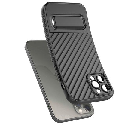 Anti-Scratch Phone Cover for iPhone 12 Pro , Kickstand Design Shockproof TPU Phone Case