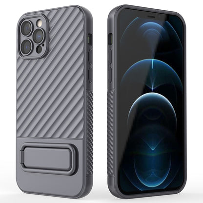 Anti-Scratch Phone Cover for iPhone 12 Pro , Kickstand Design Shockproof TPU Phone Case