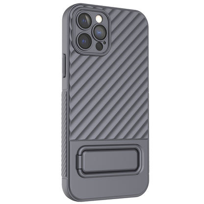 Anti-Scratch Phone Cover for iPhone 12 Pro , Kickstand Design Shockproof TPU Phone Case