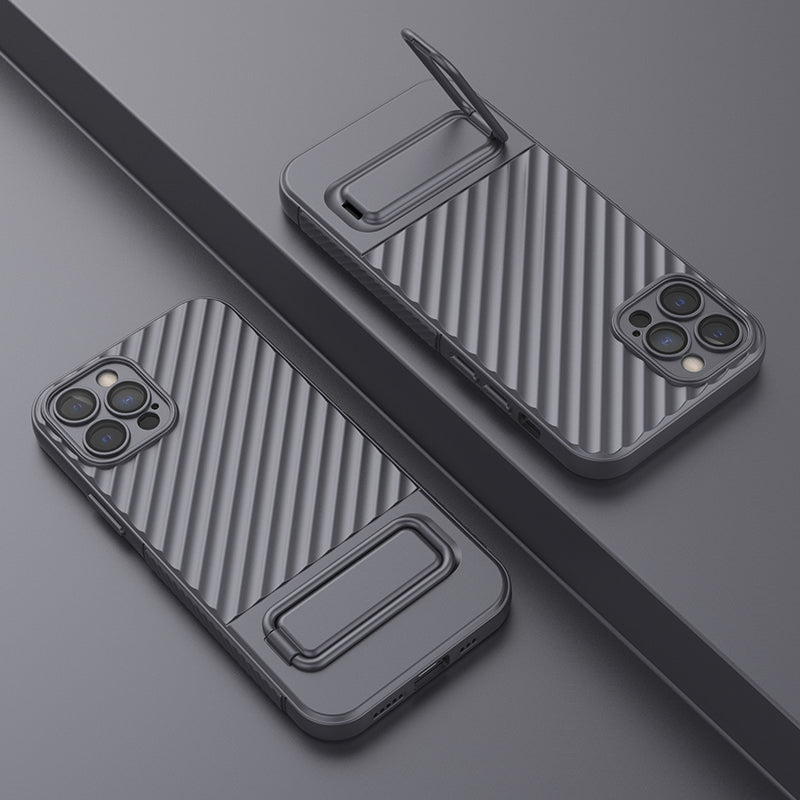 Anti-Scratch Phone Cover for iPhone 12 Pro , Kickstand Design Shockproof TPU Phone Case