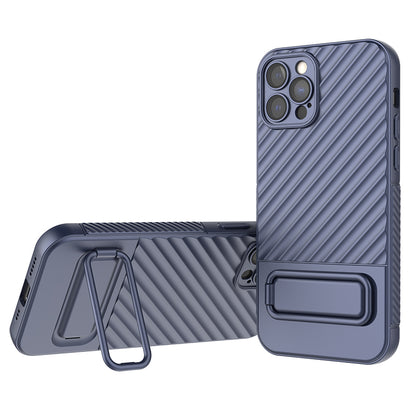 Anti-Scratch Phone Cover for iPhone 12 Pro , Kickstand Design Shockproof TPU Phone Case