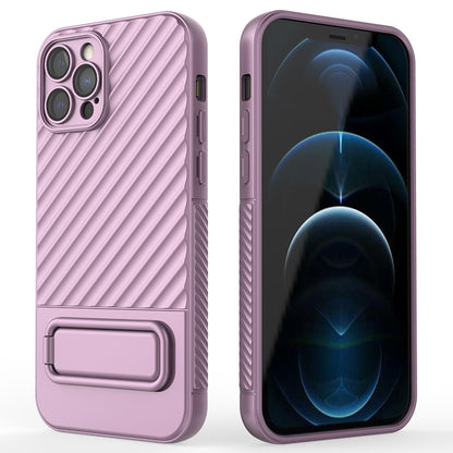 Anti-Scratch Phone Cover for iPhone 12 Pro , Kickstand Design Shockproof TPU Phone Case