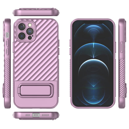 Anti-Scratch Phone Cover for iPhone 12 Pro , Kickstand Design Shockproof TPU Phone Case