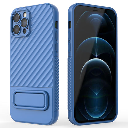 Anti-Scratch Phone Cover for iPhone 12 Pro , Kickstand Design Shockproof TPU Phone Case