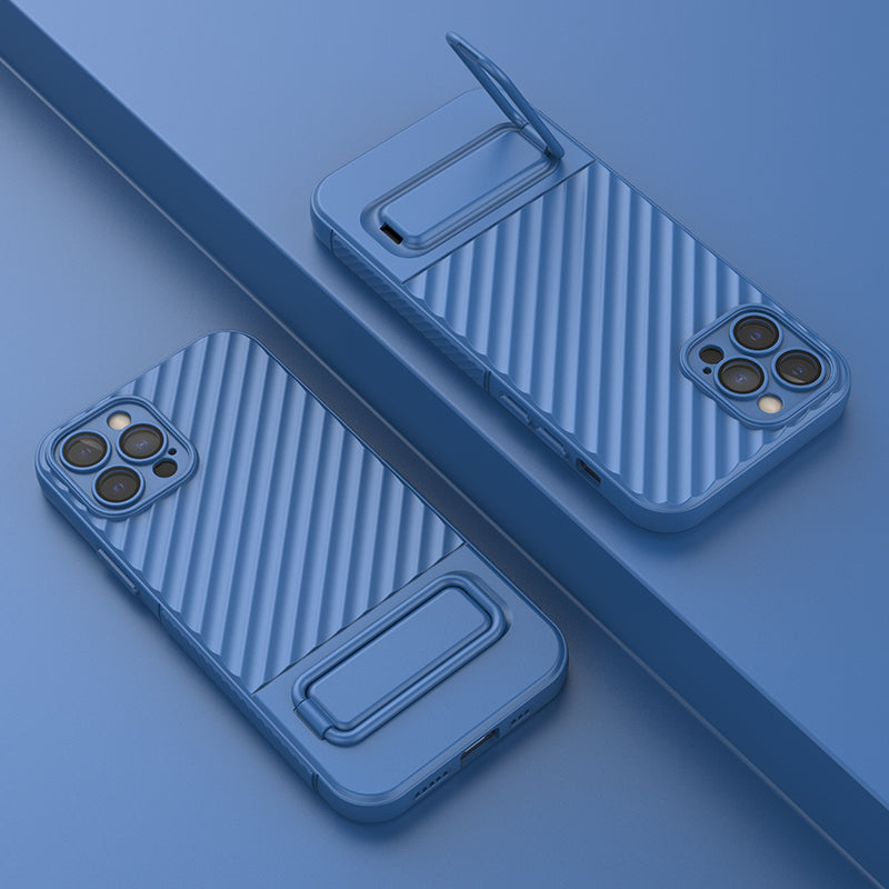 Anti-Scratch Phone Cover for iPhone 12 Pro , Kickstand Design Shockproof TPU Phone Case