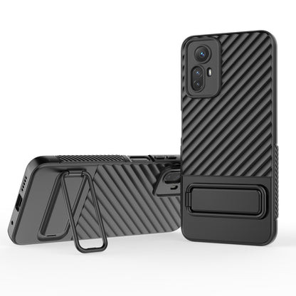 For Xiaomi Redmi Note 12S 4G Flexible Soft TPU Case Scratch Resistant Non-Slip Kickstand Phone Cover