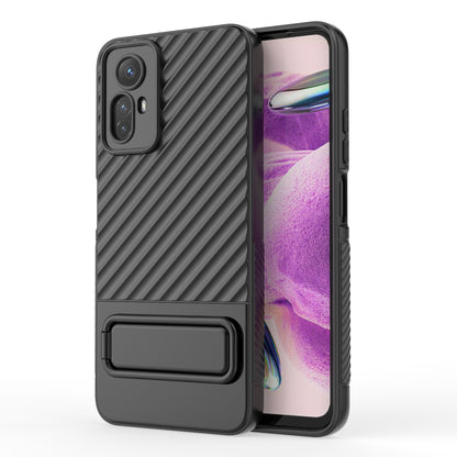 For Xiaomi Redmi Note 12S 4G Flexible Soft TPU Case Scratch Resistant Non-Slip Kickstand Phone Cover