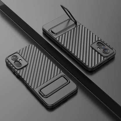 For Xiaomi Redmi Note 12S 4G Flexible Soft TPU Case Scratch Resistant Non-Slip Kickstand Phone Cover