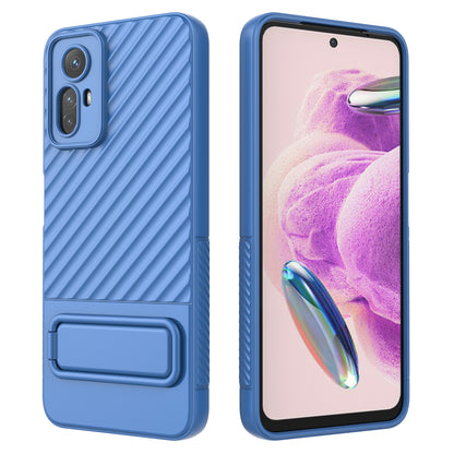 For Xiaomi Redmi Note 12S 4G Flexible Soft TPU Case Scratch Resistant Non-Slip Kickstand Phone Cover