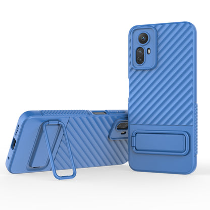 For Xiaomi Redmi Note 12S 4G Flexible Soft TPU Case Scratch Resistant Non-Slip Kickstand Phone Cover