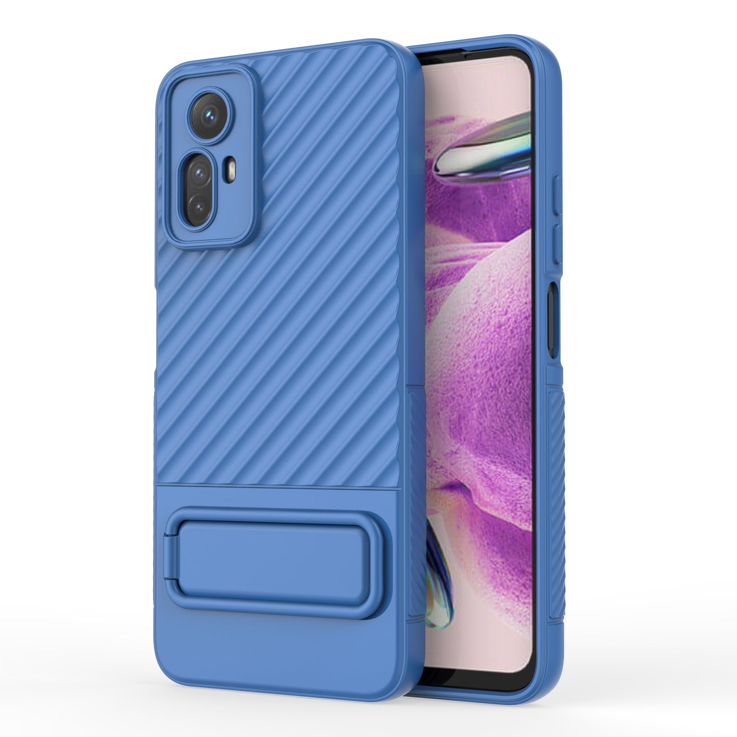 For Xiaomi Redmi Note 12S 4G Flexible Soft TPU Case Scratch Resistant Non-Slip Kickstand Phone Cover