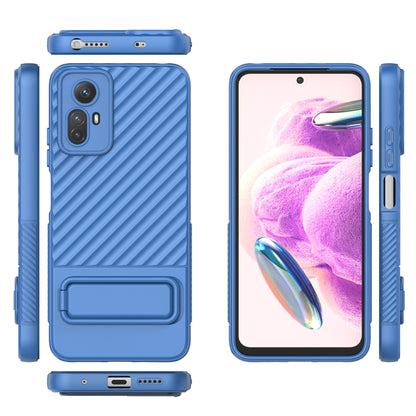 For Xiaomi Redmi Note 12S 4G Flexible Soft TPU Case Scratch Resistant Non-Slip Kickstand Phone Cover