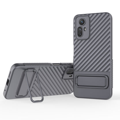 For Xiaomi Redmi Note 12S 4G Flexible Soft TPU Case Scratch Resistant Non-Slip Kickstand Phone Cover